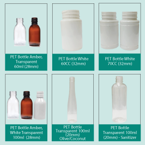 PET Bottle Amber White Transparent